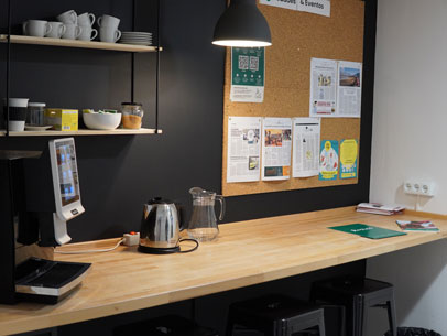 Espacio reservado para la zona de café en educohub