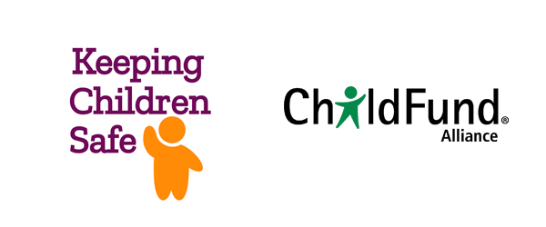 Logos Keeping children safe y Childfund