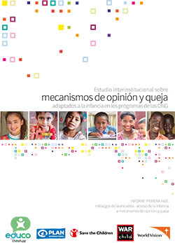 Estudio interinstitucional sobre mecanismos de opinión y queja adaptados a la infancia en los programas de las ONG